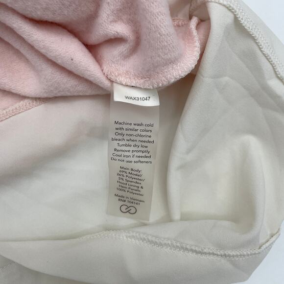 CALIA Pink Effortless Mix Media Funnel Style Lightweight Hoodie Women's Sz XS - Picture 3 of 6